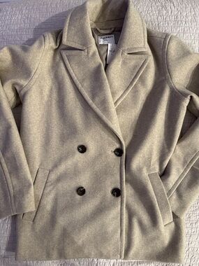 Old Navy Cream Pea Coat Medium Tall NWT